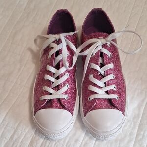 Converse Pink Glitter Sneakers Women's Size 7 Men's Size 5